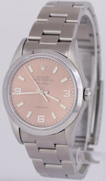 MINT Rolex Air-King Precision Salmon Stainless Steel 34mm Automatic Watch 14000
