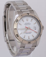 Rolex DateJust Turn-O-Graph Thunderbird White Red Stainless Steel Watch 116264
