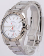 Rolex DateJust Turn-O-Graph Thunderbird White Red Stainless Steel Watch 116264