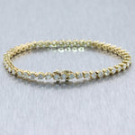 Modern 18k Yellow Gold 4.60ctw Diamond Tennis Bracelet