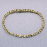 Modern 18k Yellow Gold 4.60ctw Diamond Tennis Bracelet
