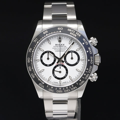 2024 NEW PAPERS Rolex Daytona 126500LN White Panda Ceramic Steel Watch Box