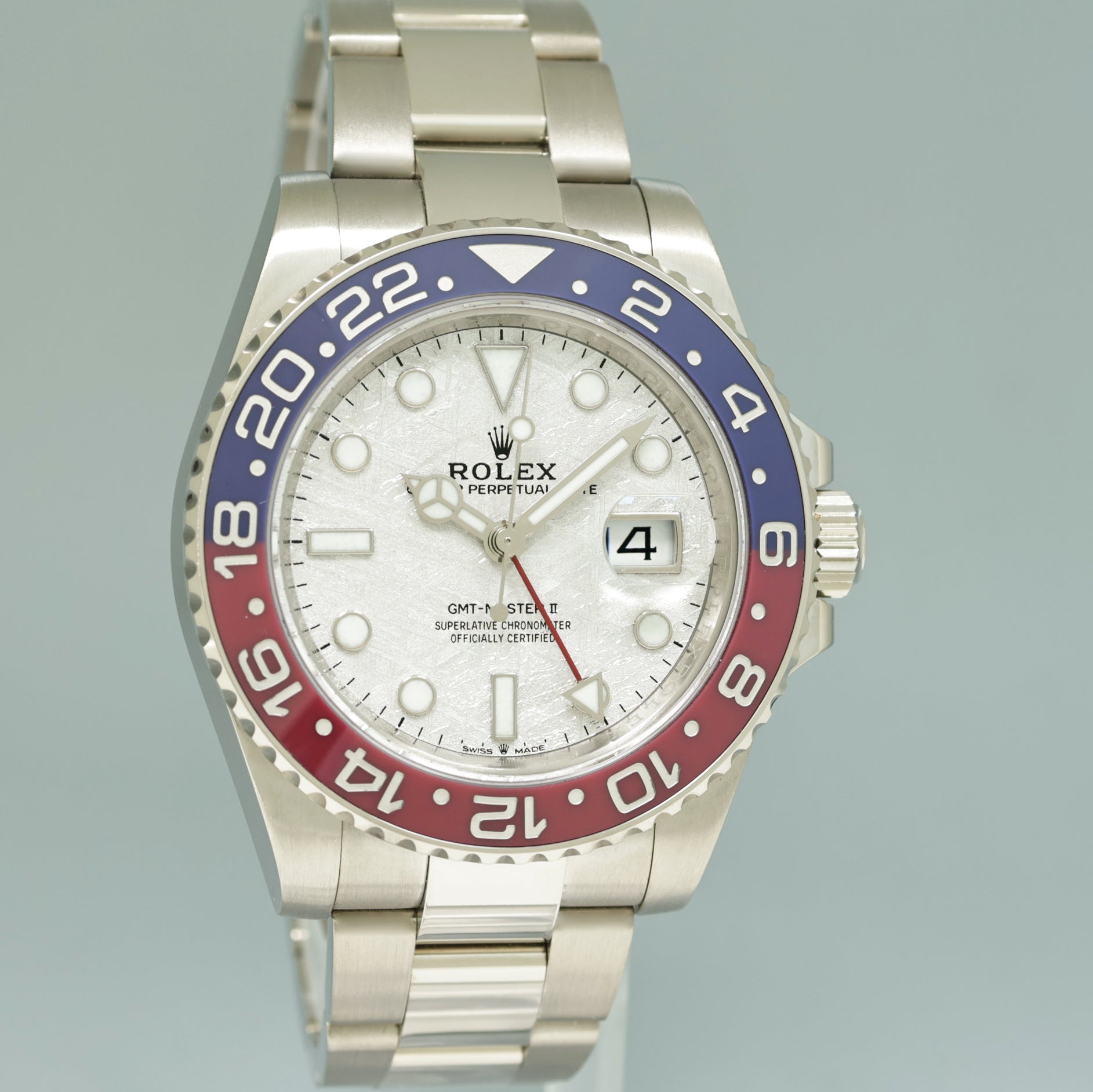 2023 NEW PAPERS Rolex GMT-Master II 126719 Pepsi METEORITE White Gold Watch Box