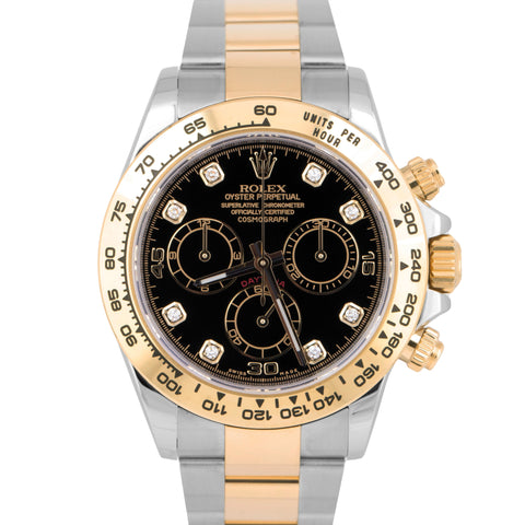 MINT 2020 PAPERS Rolex Daytona Cosmograph 40mm Black DIAMOND Two-Tone 116503 B+P