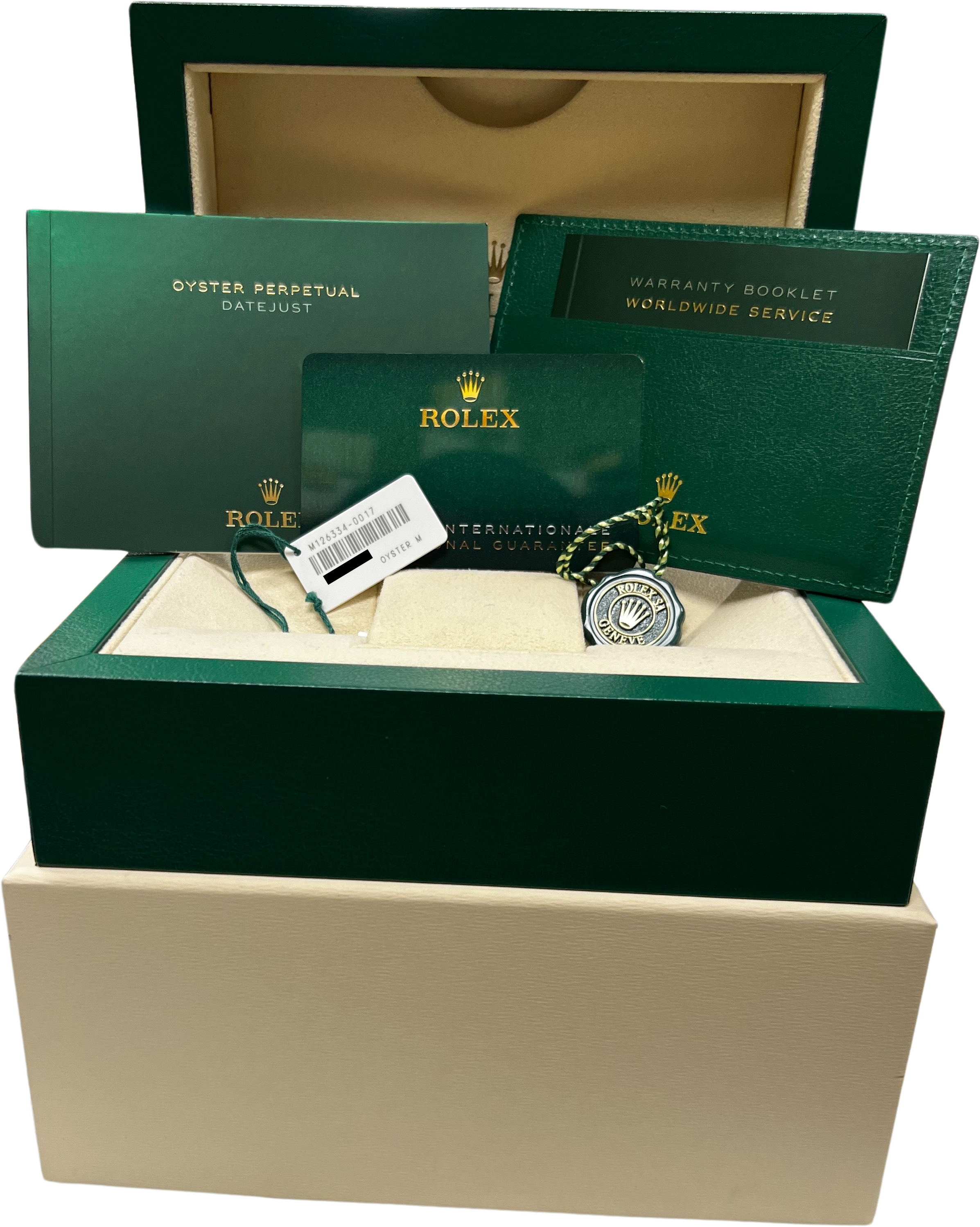 NEW PAPERS Rolex DateJust Black 41mm 18K Fluted Steel Oyster Watch 126334 BOX