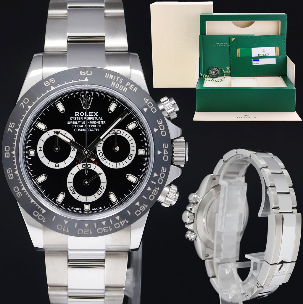 MINT PAPERS Rolex Daytona 116500LN Black Ceramic Steel 40mm Watch Box