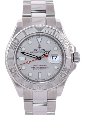 2011 ENGRAVED REHAUT Rolex Yacht-Master 16622 Steel Platinum Bezel 40mm Watch