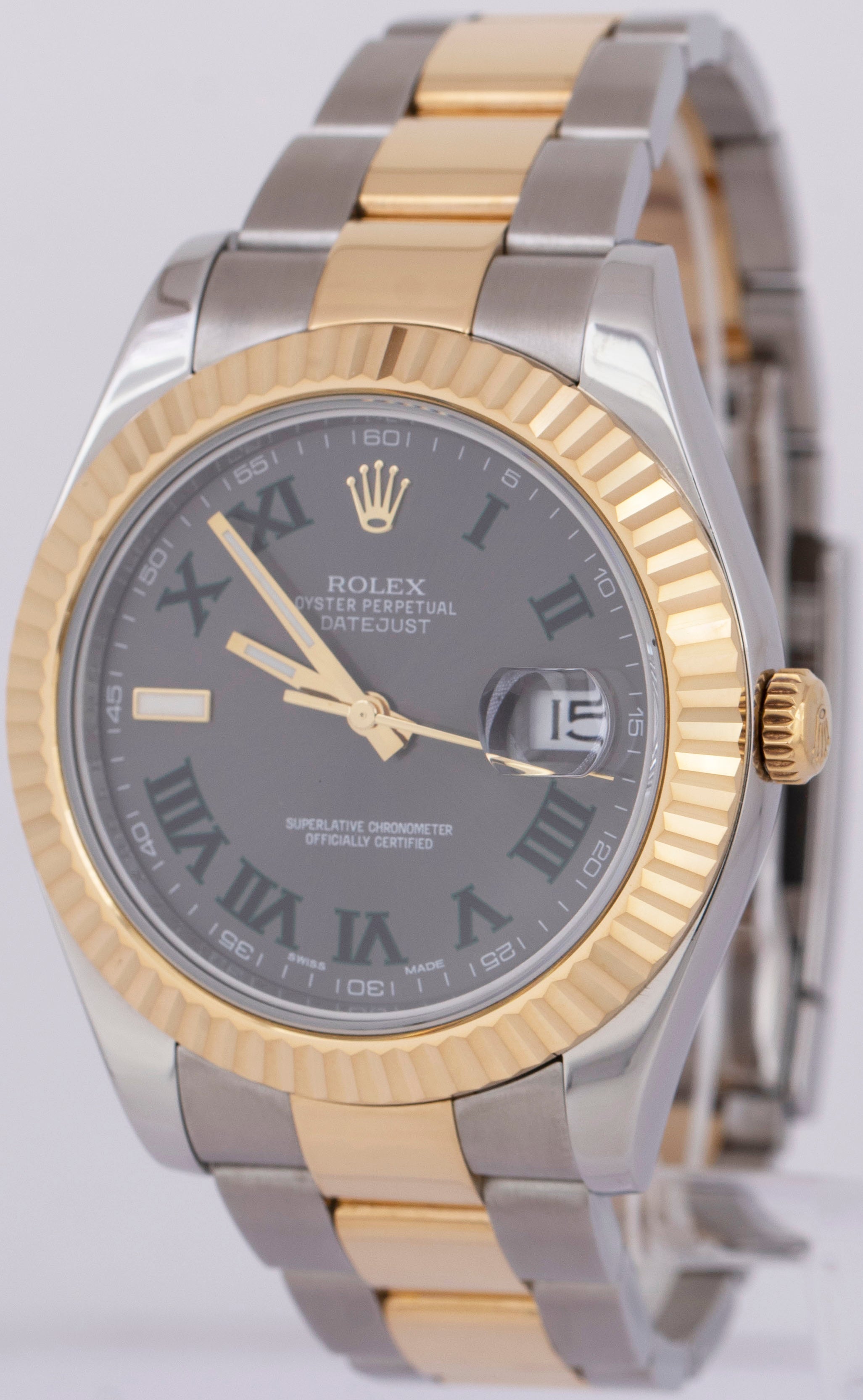 MINT PAPERS Rolex Datejust II WIMBLEDON Two-Tone 18K Yellow Gold 41mm 116333