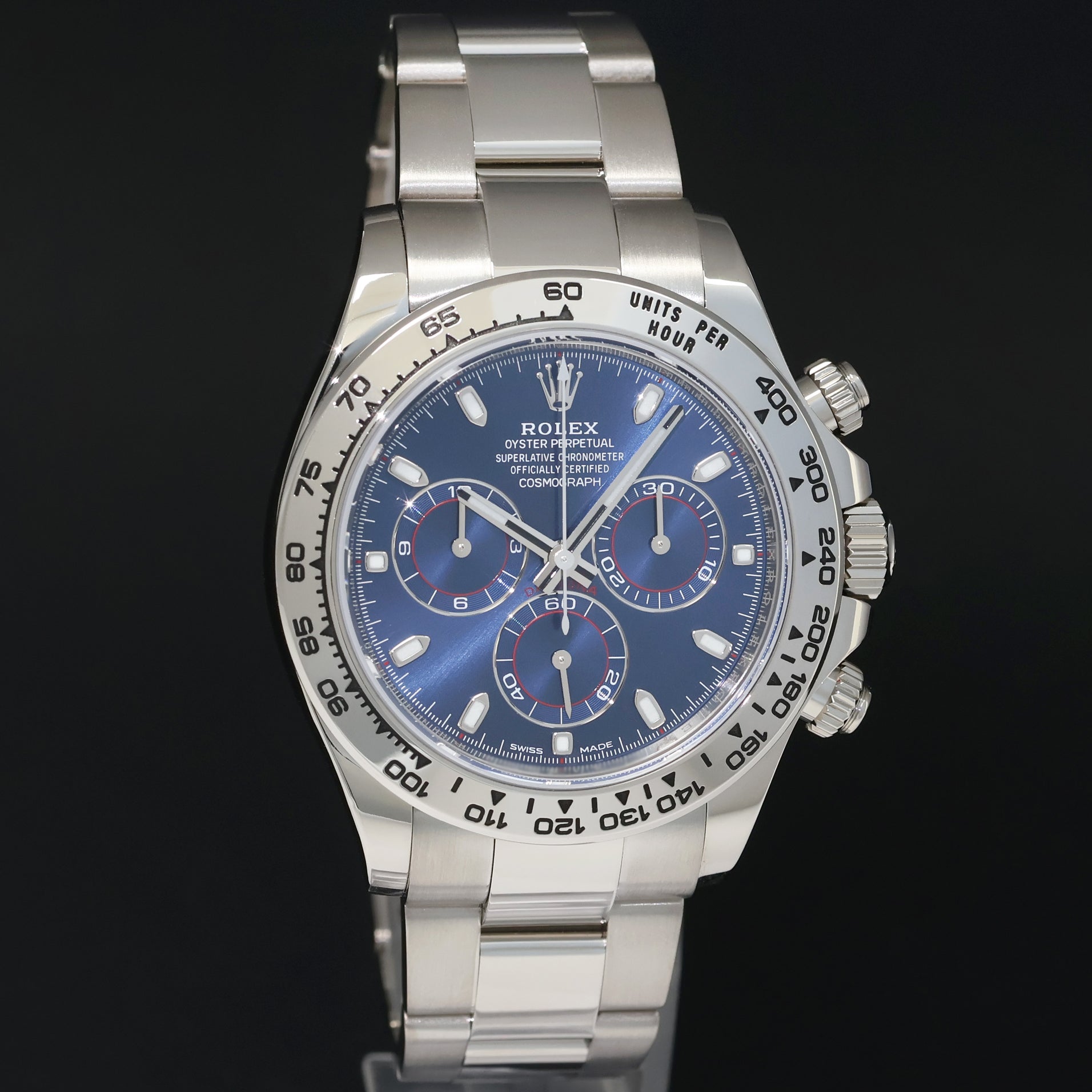 2022 MINT Rolex Daytona Blue Dial Chrono 116509 White Gold 40mm Watch Box