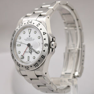 Rolex Explorer II 40mm Stainless Steel POLAR WHITE SEL Date GMT Watch 16570