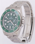 MINT Rolex Submariner HULK Green Ceramic Stainless Steel 40mm Watch 116610 LV