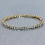 14k Yellow Gold 5.20ctw Round Cut Diamond Tennis Bracelet