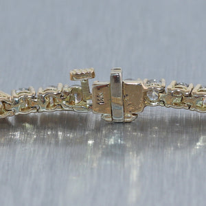 14k Yellow Gold 5.20ctw Round Cut Diamond Tennis Bracelet