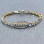 14k Yellow Gold 5.20ctw Round Cut Diamond Tennis Bracelet