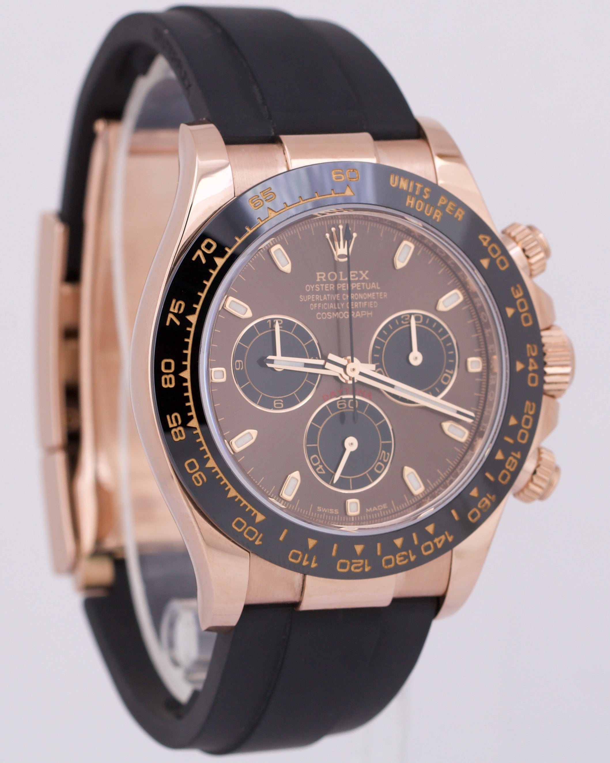 MINT 2021 PAPERS Rolex Daytona CHOCOLATE 18K Gold 116515 40mm Oysterflex BOX