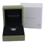 Van Cleef & Arpels 18k White Gold Alhambra Mother of Pearl Pendant 16" Necklace