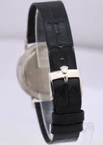 1995 Rolex Cellini 18K White Gold SILVER ROMAN Manual Leather 32mm 4112 BOX