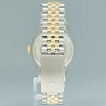 DIAMOND BEZEL Rolex DateJust 16233 Two-Tone  Yellow Gold MOP Jubilee Watch Box