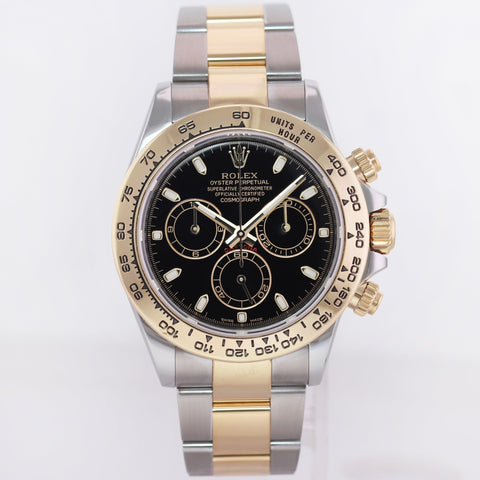 2022 MINT Rolex Daytona Cosmograph 116503 Black Two Tone Yellow Gold Watch Box