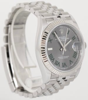 NEW 2024 PAPERS Rolex DateJust Wimbledon 36mm Steel Jubilee Watch 126234 BOX