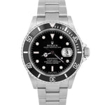 UNPOLISHED 2008 PAPERS Rolex Submariner Date 40mm REHAUT Steel 16610 Watch BOX