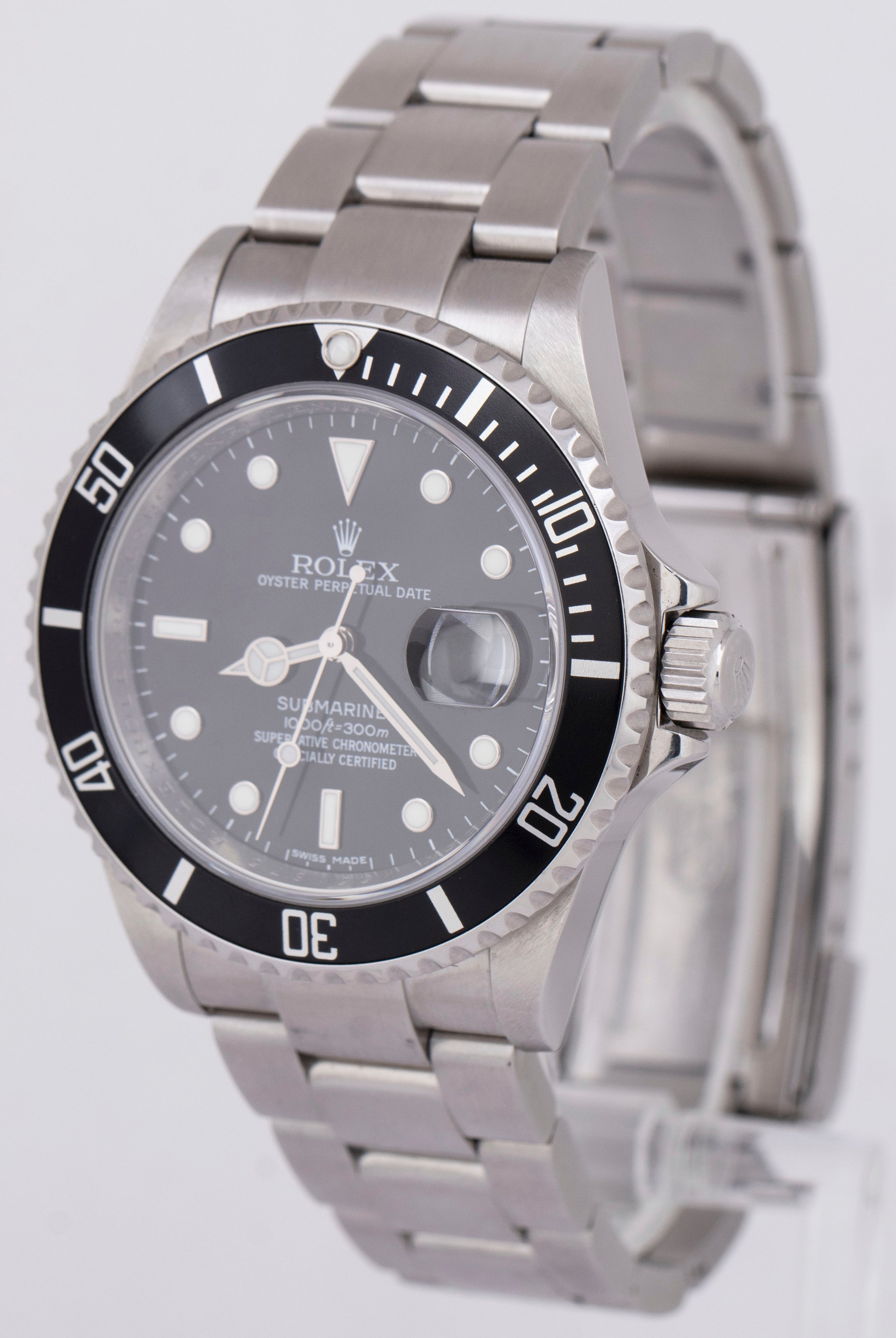 UNPOLISHED 2008 PAPERS Rolex Submariner Date 40mm REHAUT Steel 16610 Watch BOX