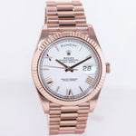 2023 NEW PAPERS Rolex President 40mm Rose Gold White Roman 228235 Watch Box