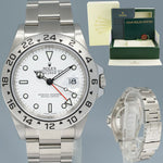 MINT 2010 Rolex Explorer II 16570 Polar White Dial Steel 40mm 3186 Watch Box
