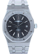 SERVICED MINT Audemars Piguet Royal Oak Black 39mm Steel 15300ST Date Watch Box