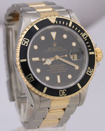 Rolex Submariner Date 40mm Black Two-Tone 18K Yellow Gold Stainless Steel 16613