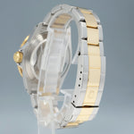 MINT 2002 Rolex Submariner 16613 Gold Steel Two Tone Gold Buckle Sunburst Blue Watch