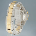 MINT 2002 Rolex Submariner 16613 Gold Steel Two Tone Gold Buckle Sunburst Blue Watch