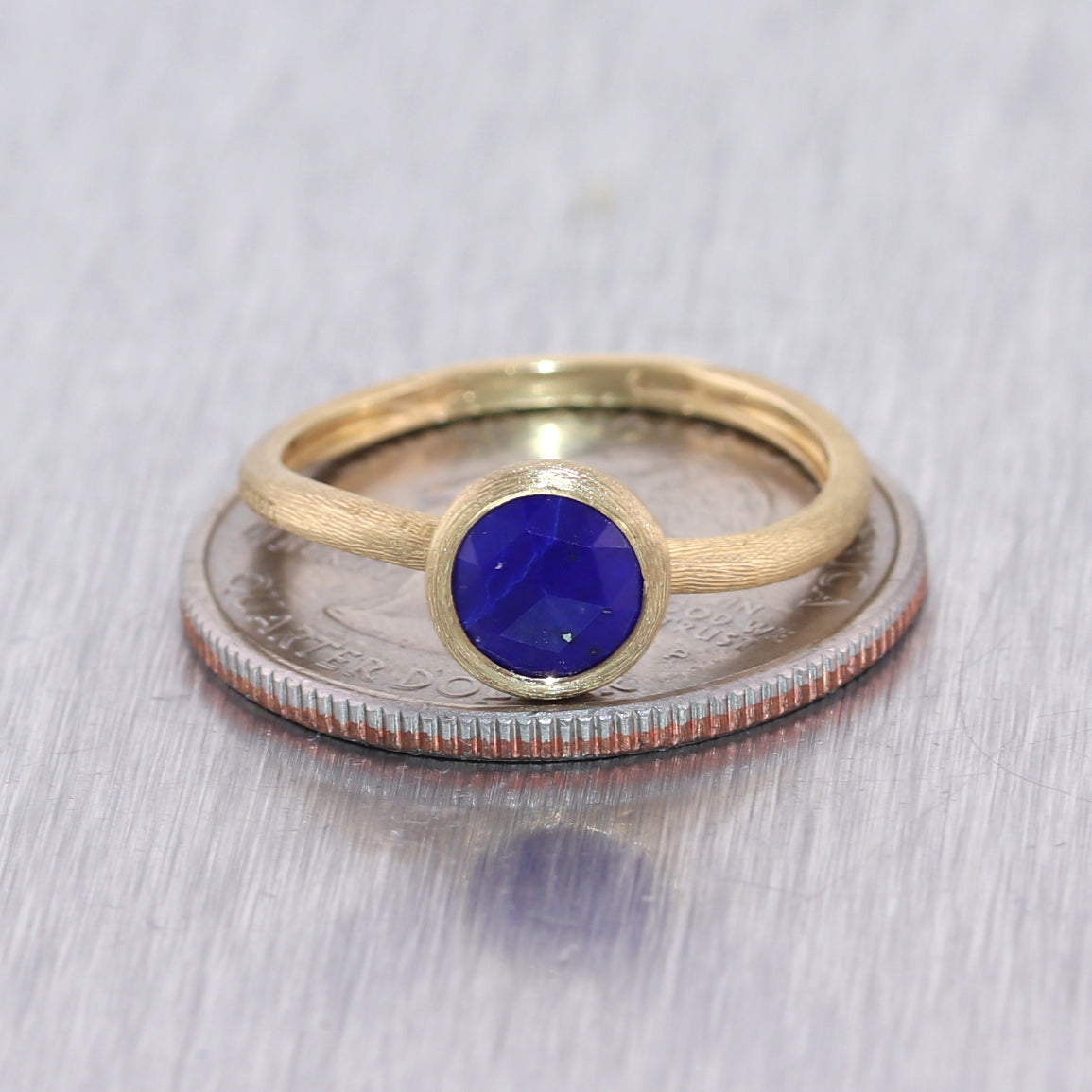 Marco Bicego 18k Yellow Gold Jaiour Lapis Lazuli Stackable Ring