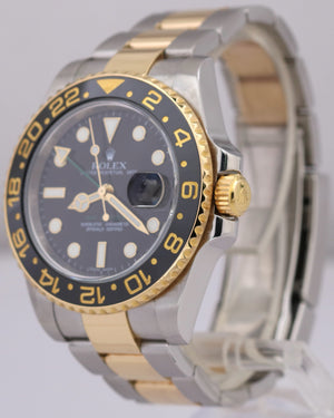 Rolex GMT-Master II Two-Tone 18K Yellow Gold Steel Oyster 40mm 116713 LN Watch