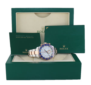 MINT Rolex Yacht-Master II 116681 Steel Everose Gold Blue hands 44mm Watch Box