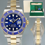 2021 NEW PAPERS Rolex Submariner 41mm Blue 126613LB Two Tone Gold Steel Watch Box