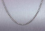 14k White Gold 15ctw Diamond Tennis 21" Necklace