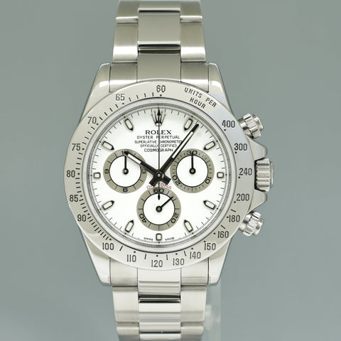 2014 MINT PAPERS Rolex Daytona 116520 White APH Chronograph Steel 40mm Watch Box