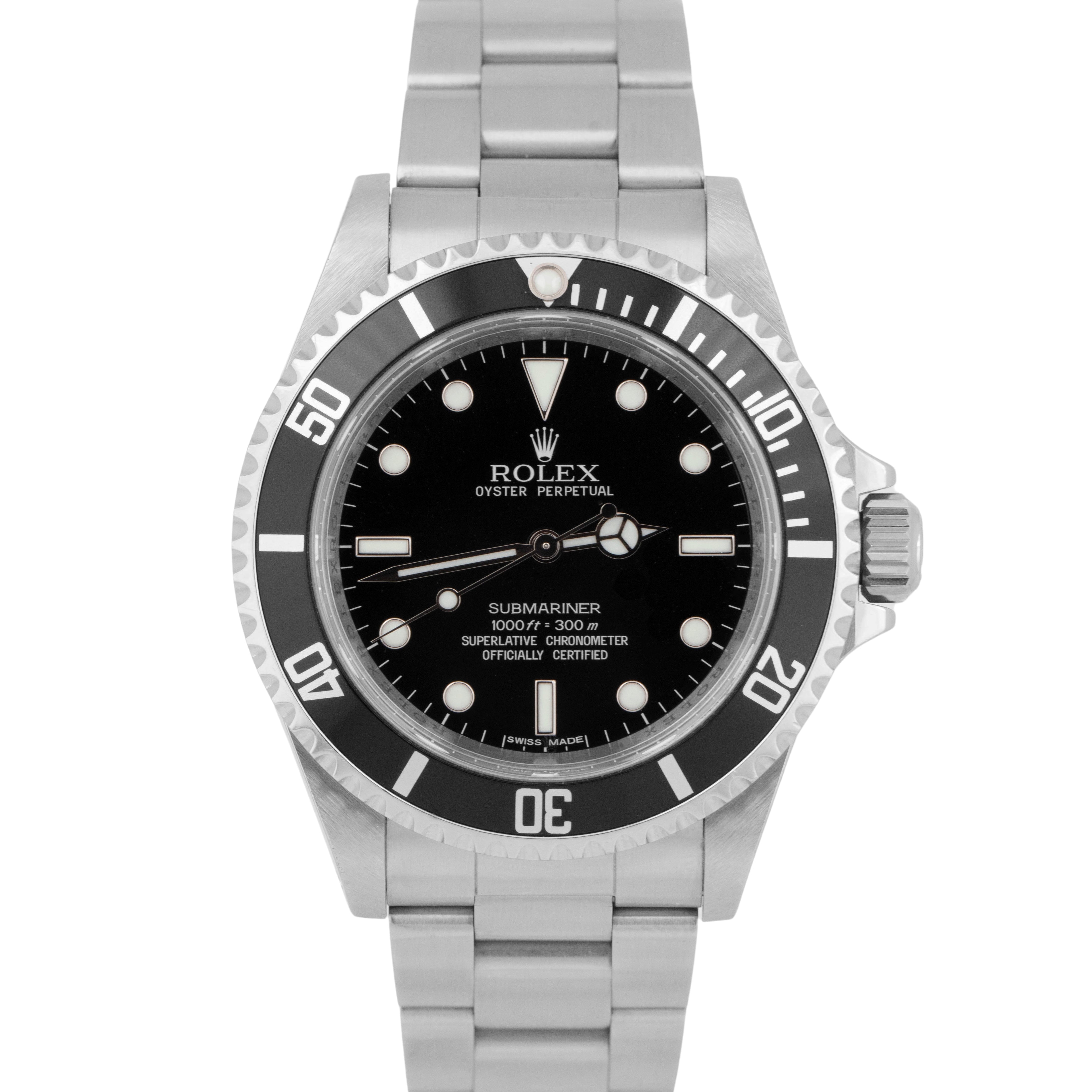 UNPOLISHED RANDOM SERIAL PAPERS Rolex Submariner No-Date 4 Line 40mm 14060 M BOX