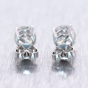 Modern 14k White Gold 2.21ctw G-H SI2 Diamond Stud Earrings