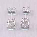 Modern 14k White Gold 2.21ctw G-H SI2 Diamond Stud Earrings