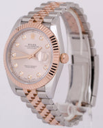 MINT PAPERS Rolex DateJust 41mm SUNDUST DIAMOND Rose Gold JUBILEE 126331 BOX