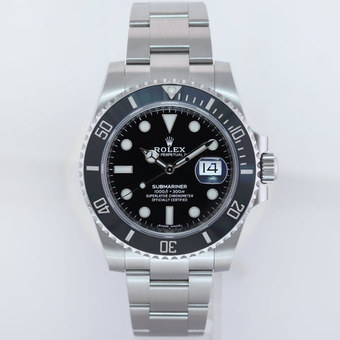 2018 MINT Rolex Submariner Date 116610 Steel Black Ceramic Bezel 40mm Watch Box