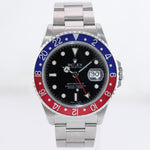 MINT 2002 Rolex GMT-Master 2 Pepsi Blue Red Steel 16710 Watch Black 40mm Watch