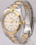 Rolex Datejust II 2 IVORY Two-Tone 18K Yellow Gold Oyster Steel 41mm 116333