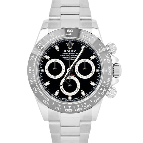 UNWORN 2022 PAPERS Rolex Daytona Cosmograph Black CERAMIC Steel 116500 LN BOX