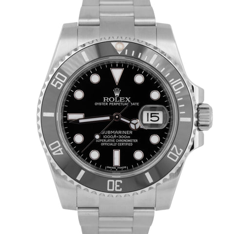 MINT PAPERS Rolex Submariner 40mm Black Ceramic Stainless Steel 116610 LN BOX