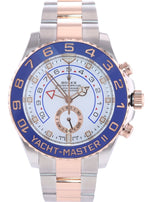 MINT 2022 Rolex Yacht-Master II 116681 Steel Everose Gold Mercedes Hands Watch