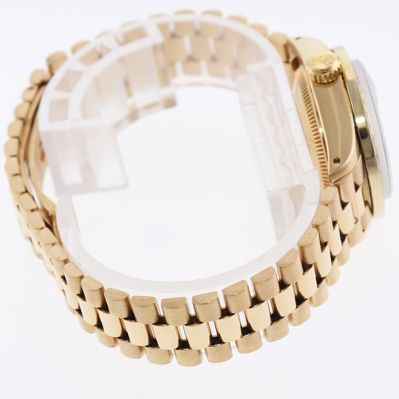 Pearl Diamond Ladies Rolex DateJust President 26mm 6917 Yellow Gold Watch Box