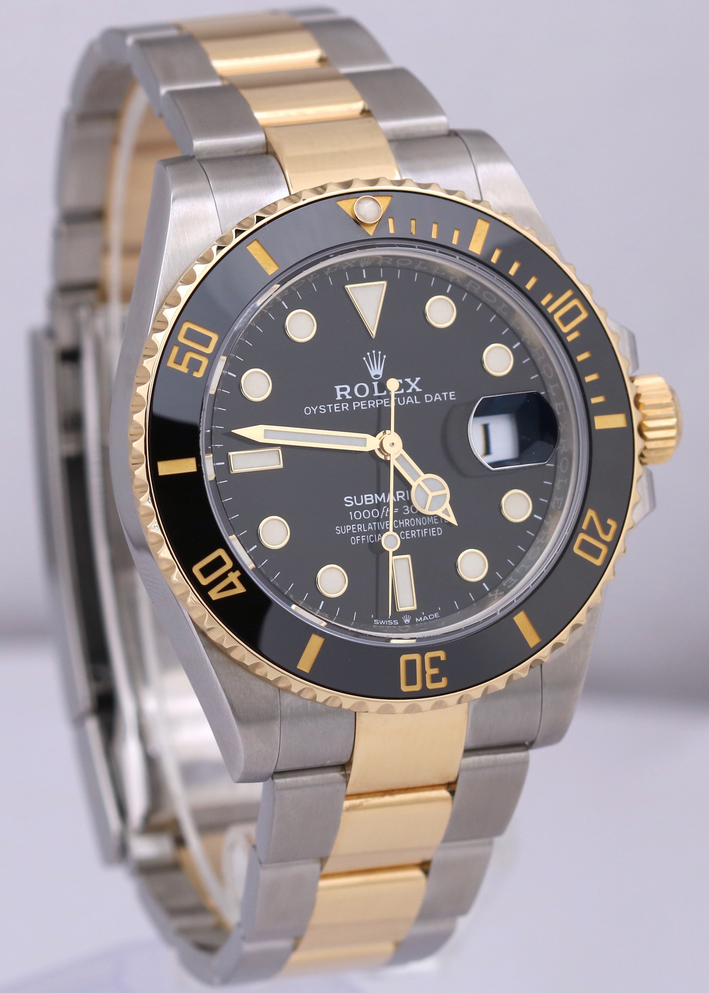 MINT 2023 Rolex Submariner Date 41mm Ceramic BLACK Two-Tone 18K Gold 126613 LN